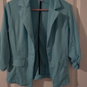 Elegant Sky Blue Women's Blazer